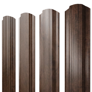 Штакетник Прямоугольный фигурный 0,4 Print Premium Antique Wood TwinColor