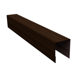 Планка боковая для забора из сайдинга ЭкоБрус 0,45 Print Elite Coffee Wood TwinColor (2,5м)