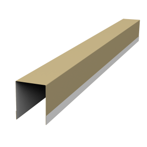 Планка опорная составная внутренняя для забора жалюзи Palermo 0,45 PE RAL 1014 слоновая кость (3м)