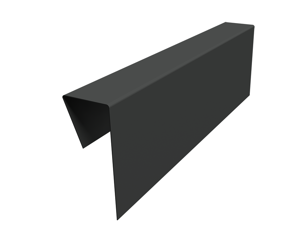 Планка приемная оконная фибросайдинга 0,45 PE-Double с пленкой RAL 7016 антрацитово-серый (2м)