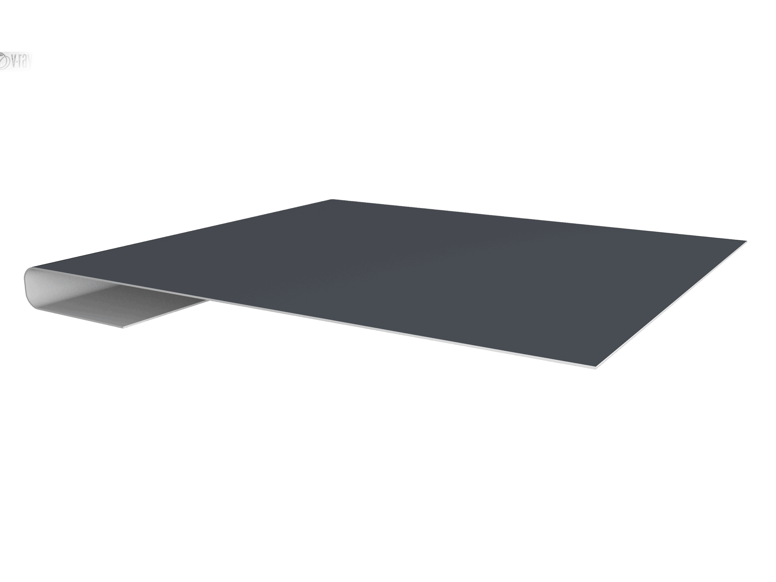 Планка завершающая 0,5 PE с пленкой RAL 7024 мокрый асфальт (2м)