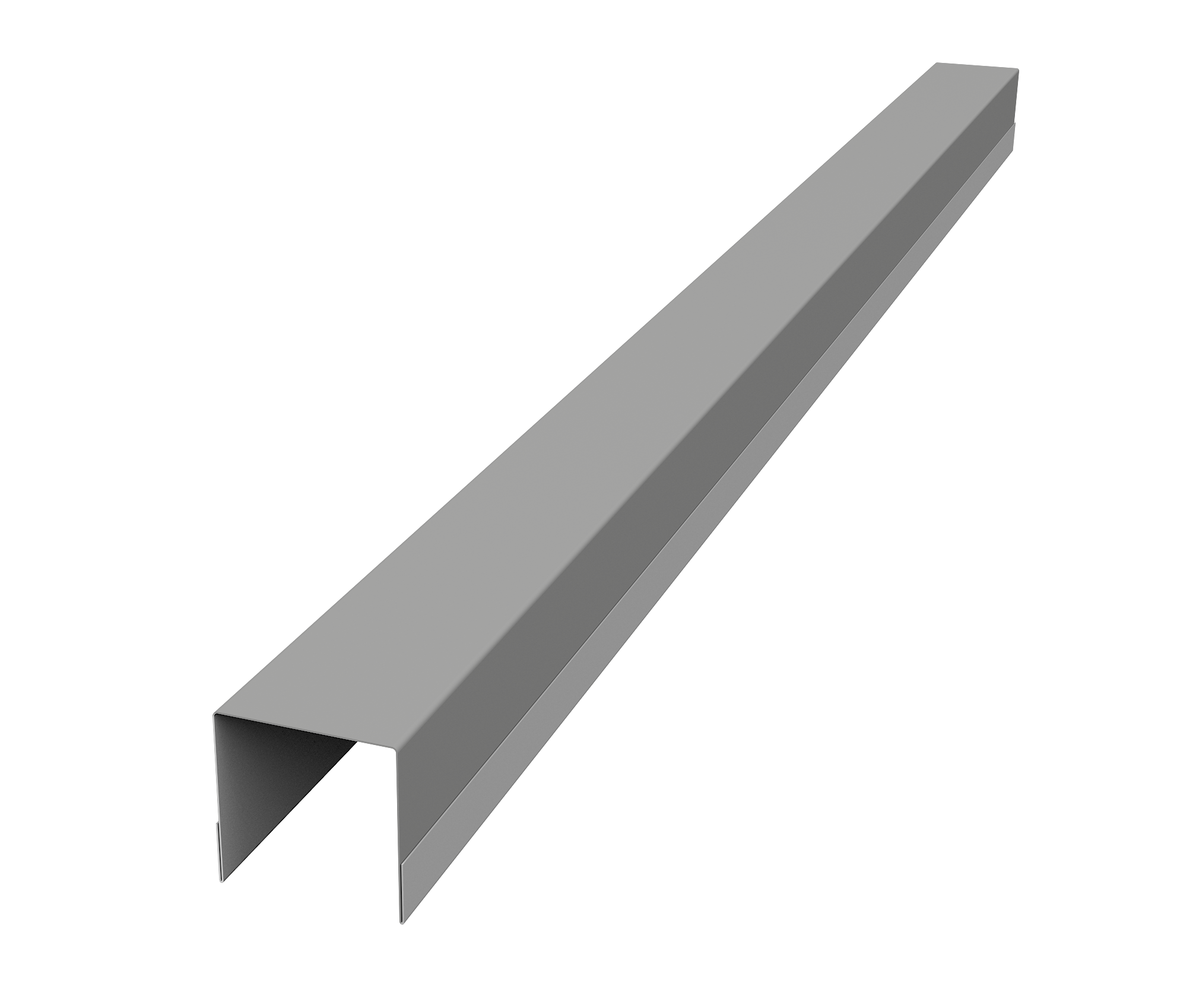 Планка вертикальная обратная для горизонтального монтажа штакетника 0,45 Drap TX RAL 7047 телегрей 4 (3м)