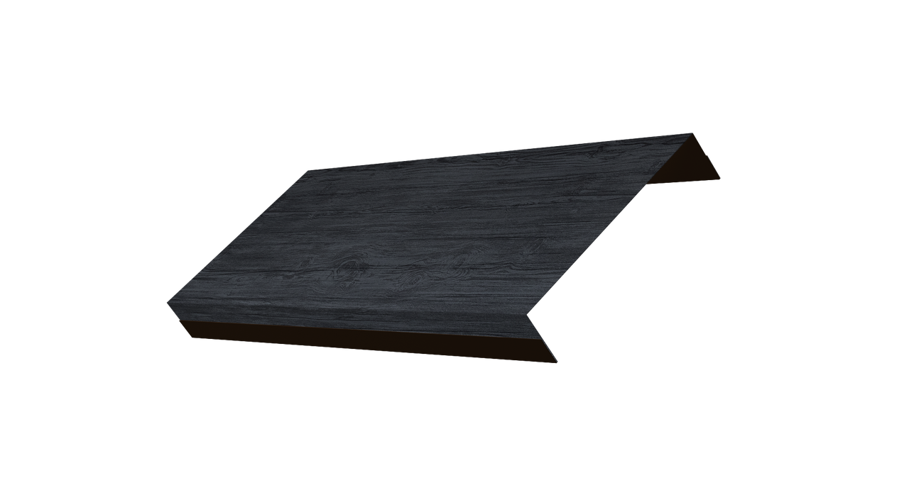 Ламель обратная 125 забора жалюзи Texas 0,45 Print Premium с пленкой Grey Wood TwinColor