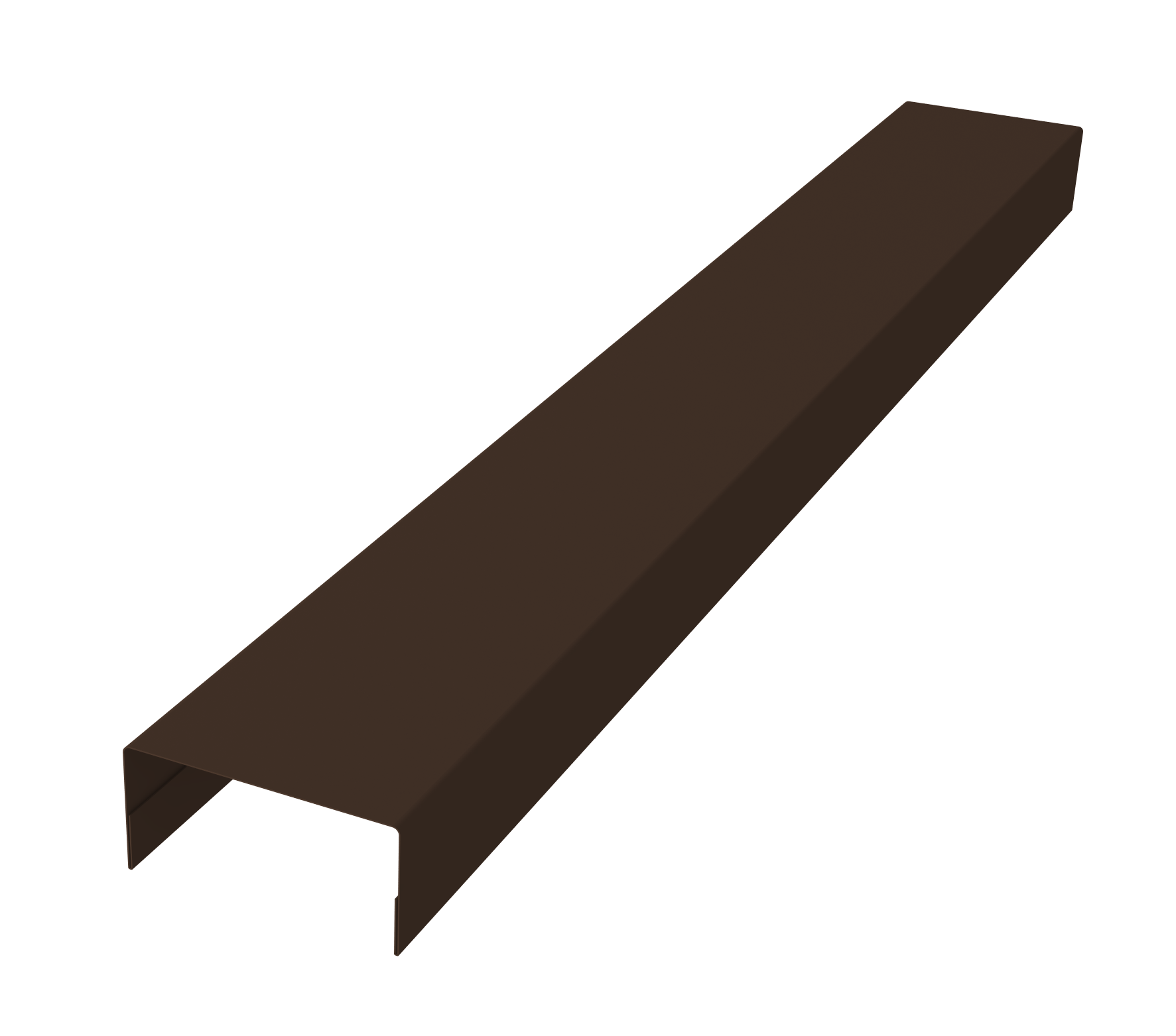 Крышка забора для горизонтального монтажа штакетника 0,5 Atlas X RAL 8017 шоколад (2,5м)