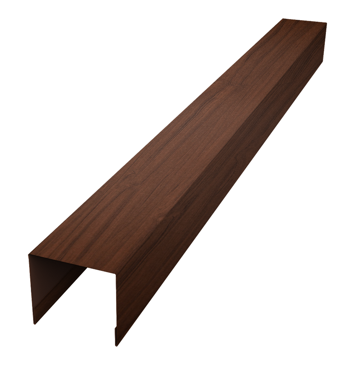 Стойка боковая крепежная для забора жалюзи Palermo 0,45 Print Elite Choco Wood TwinColor (2,5м)