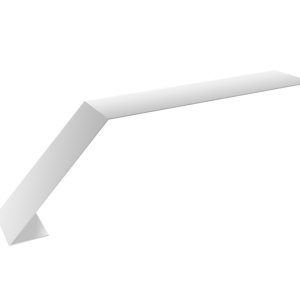 Планка карнизная для мягкой кровли 100х60 0,5 Satin с пленкой RAL 9003 сигнальный белый (2м)
