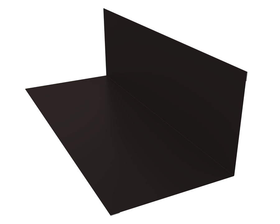 Планка примыкания 130х160мм 0,45 Drap RAL 9005 черный (3м)