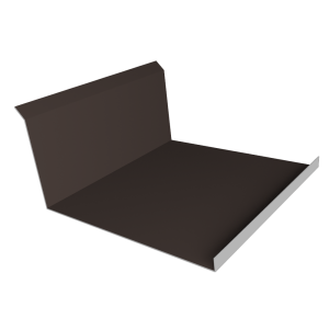 Планка примыкания нижняя 20х122х260х15 0,5 Satin Matt TX RR 32 темно-коричневый (2м)