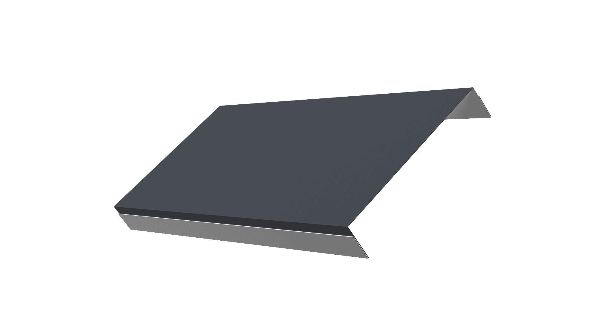 Ламель обратная 150 забора жалюзи Texas 0,5 Drap с пленкой RAL 7024 мокрый асфальт