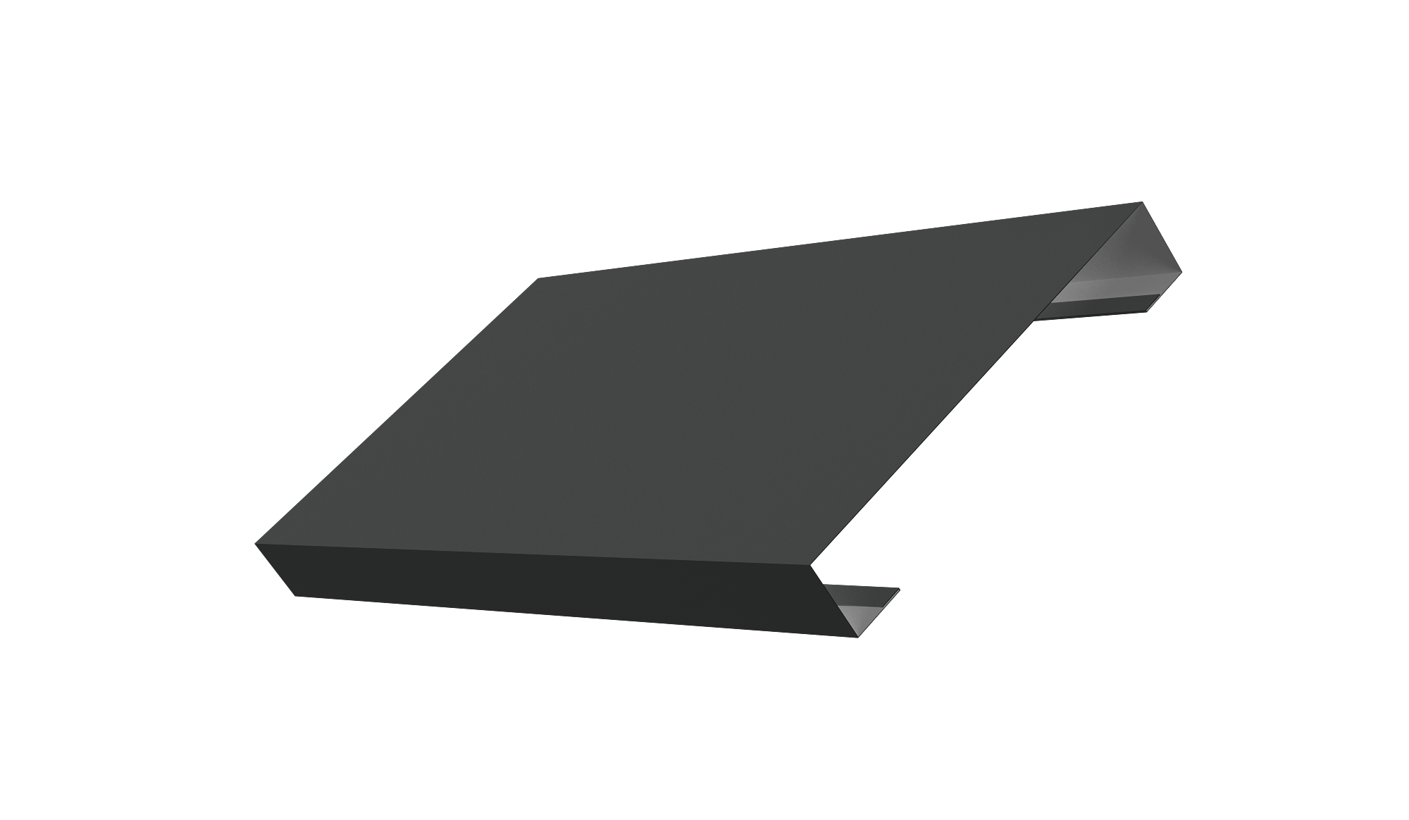 Ламель лицевая 125 забора жалюзи Texas 0,5 Satin Matt с пленкой RAL 7016 антрацитово-серый