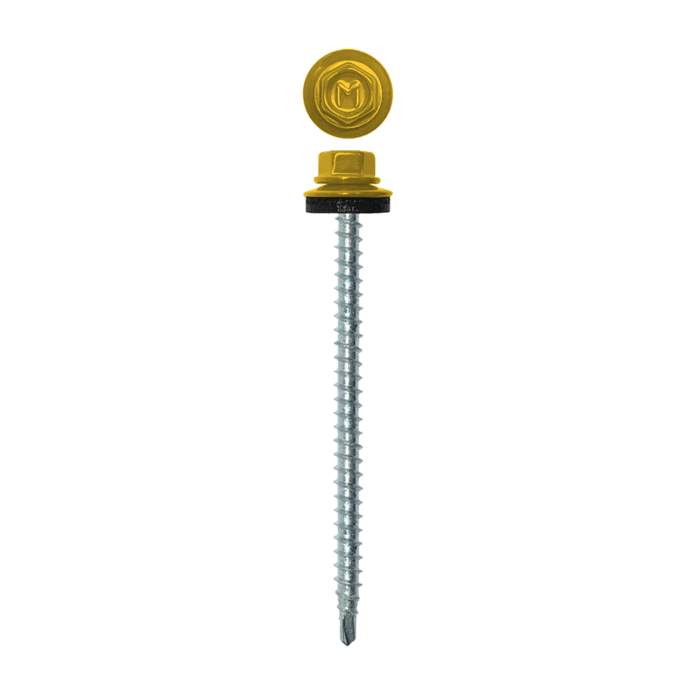 Саморез кровельный Daxmer 4,8х70 (100шт) сверло №1 RAL 1018