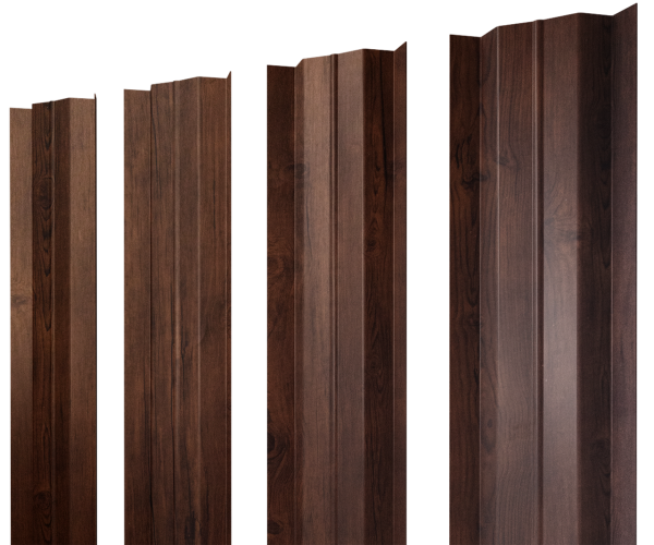 Штакетник М-образный В с прямым резом 0,4 Print Premium Cherry Wood Fresh TwinColor