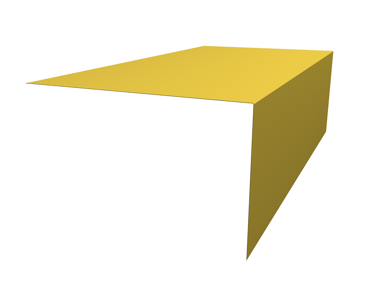Планка околооконная фальц 0,45 PE с пленкой RAL 1018 цинково-желтый (3м)