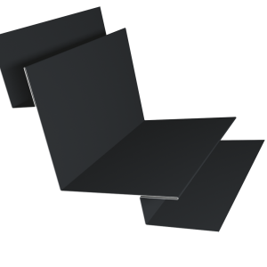 Угол внутренний сложный 90 градусов 0,45 PE-Double с пленкой RAL 7016 антрацитово-серый (3м)