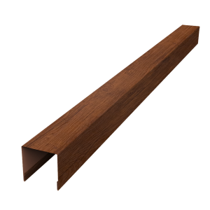 Планка вертикальная лицевая для забора жалюзи Palermo 0,45 Print Premium Golden Wood Fresh TwinColor (2,5м)