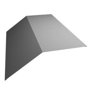 Планка конька плоского 190х190 0,5 PE с пленкой RAL 9003 сигнальный белый (2м)