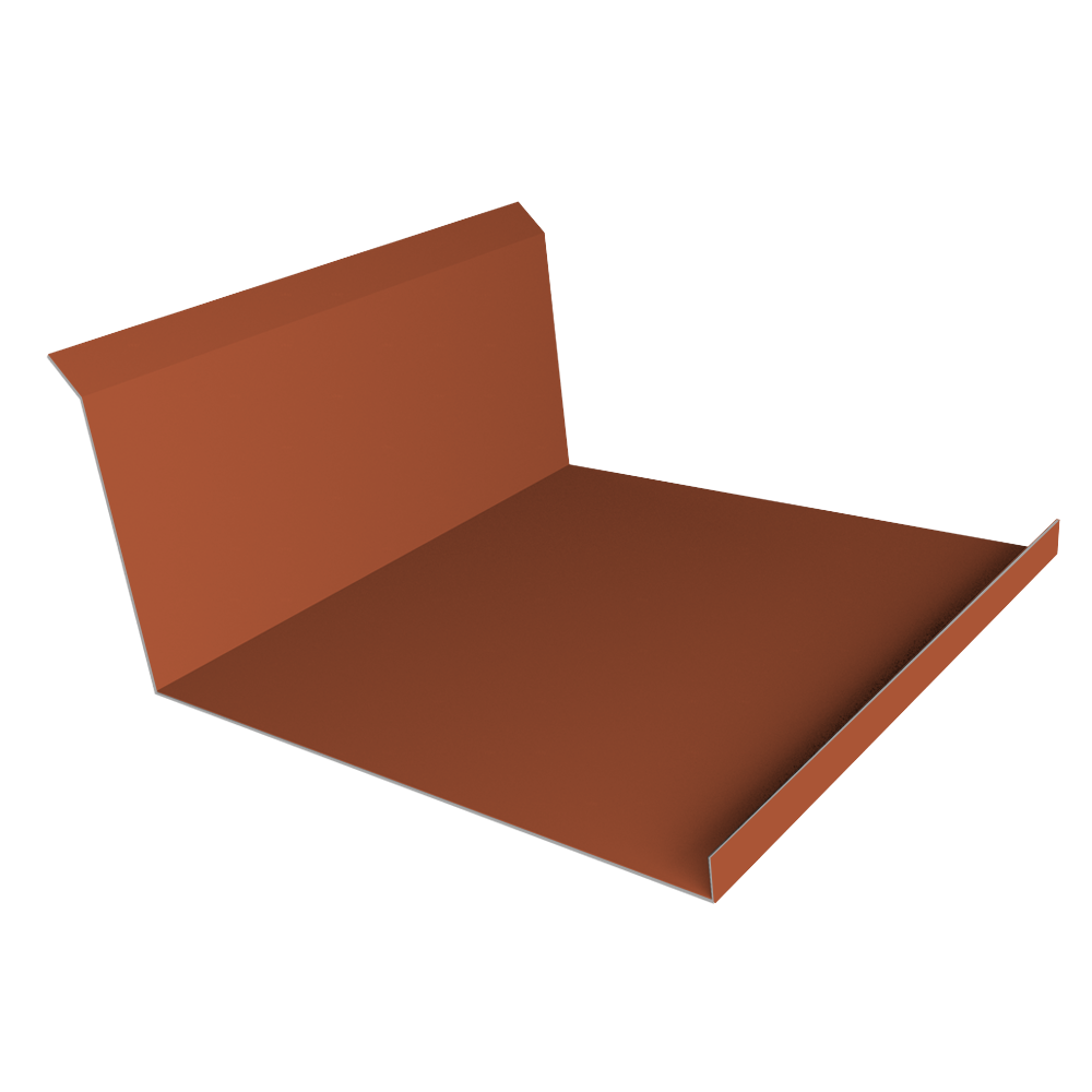 Планка примыкания нижняя 20х122х260х15 0,5 Velur X RAL 8004 терракота (3м)