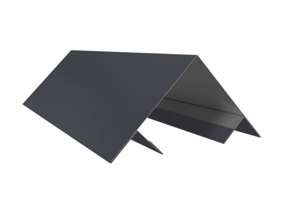 Планка угла внешнего составная верхняя 0,5 Satin Matt TX RAL 7024 мокрый асфальт (2м)