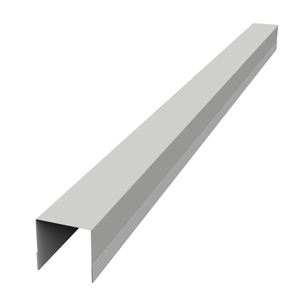 Планка вертикальная обратная для забора жалюзи Palermo 0,45 Drap TX RAL 7047 телегрей 4 (2м)