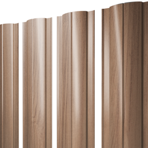 Штакетник Круглый с прямым резом 0,45 Print Elite Honey Wood TwinColor