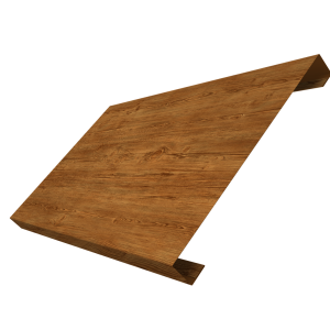Ламель лицевая 200 забора жалюзи Texas 0,45 Print Elite с пленкой Golden Wood TwinColor