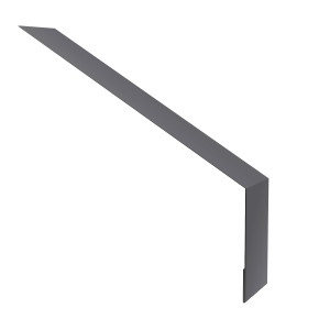 Планка карнизная для мягкой кровли 135х50 0,5 Satin с пленкой RAL 7004 сигнальный серый (3м)