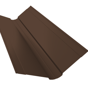 Планка ендовы верхней фигурной 150x150 0,5 Drap RAL 8017 шоколад (2м)
