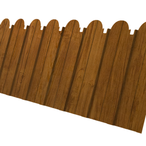 Профнастил C10A фигурный 0,45 Print Elite Golden Wood TwinColor
