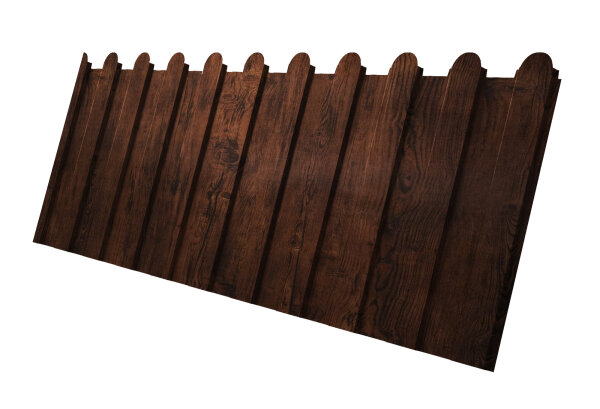 Профнастил С8A v01 фигурный 0,45 Print Premium с пленкой Cherry Wood Fresh TwinColor