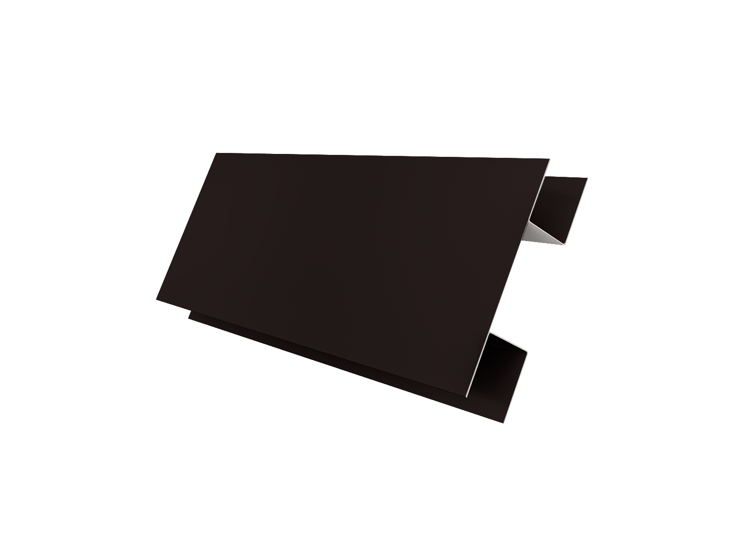 Планка H-образная Экобрус 0,5 Satin Matt TX RAL 9005 черный (3м)