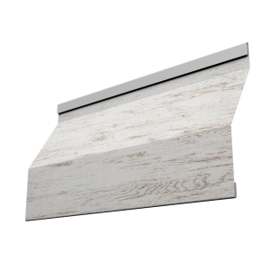 Ламель забора жалюзи Milan Slim 0,45 Print Elite Snow Wood TwinColor