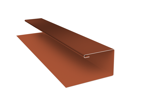 Планка П-образная Экобрус 0,5 Velur X RAL 8004 терракота (2м)