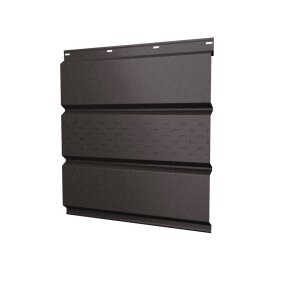 Софит металлический центральная перфорация 0,5 Satin Matt TX с пленкой RR 32 темно-коричневый
