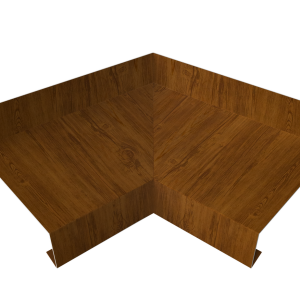 Угол отлива внутренний 70 0,45 Print Elite с пленкой Golden Wood TwinColor
