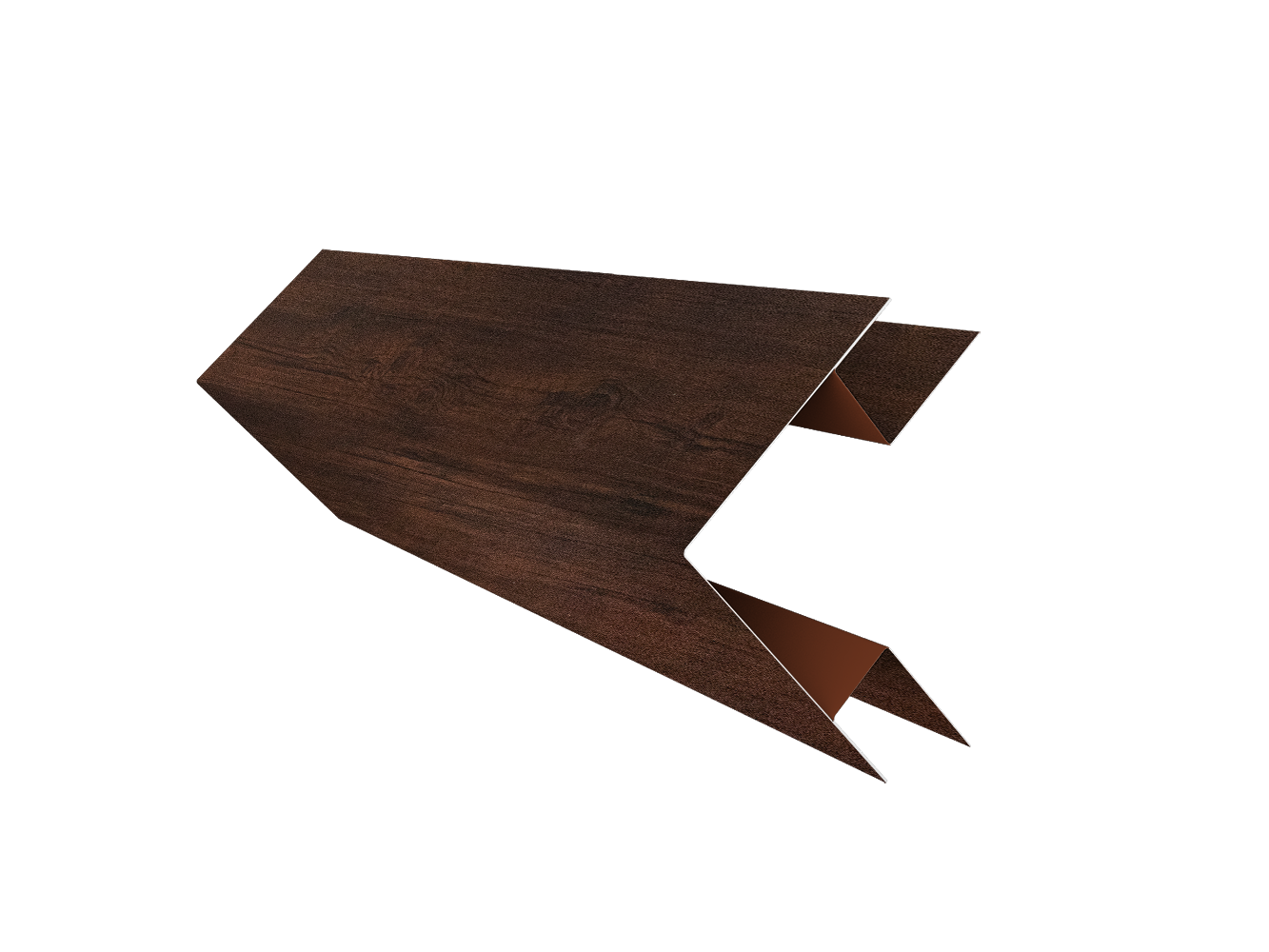 Планка угла внешнего сложного Экобрус Grand Line 0,45 Print Premium с пленкой Cherry Wood Dark FTC (3м)