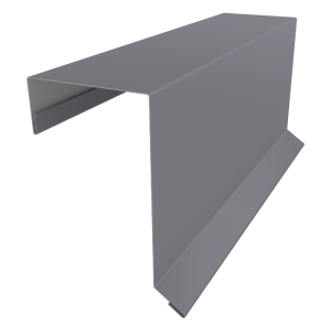 Планка торцевая кровельная фальц 65х97 0,5 Satin с пленкой RAL 7004 сигнальный серый (2м)