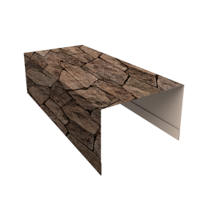 Крышка для забора из сайдинга (Блок-хаус new) 0,45 Print Elite King Stone TwinColor (2,5м)