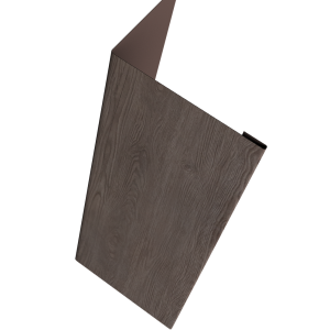 Нащельник (для калиток и ворот) 25х35 жалюзи Milan, Tokyo, Palermo 0,45 Print Elite White Wood TwinColor (L1,68)