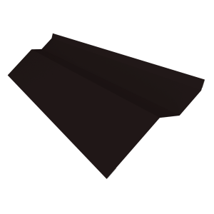 Планка примыкания внакладку Фартук S6 пристенный накладной 0,5 Satin с пленкой RAL 9005 черный (2м)