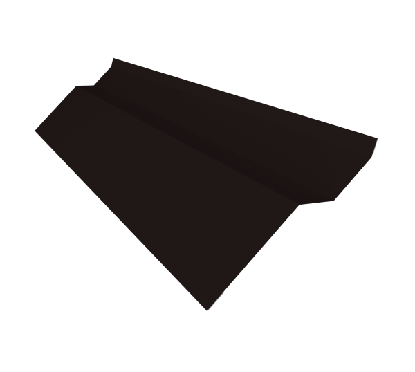 Планка примыкания внакладку Фартук S6 пристенный накладной 0,5 Satin с пленкой RAL 9005 черный (2м)