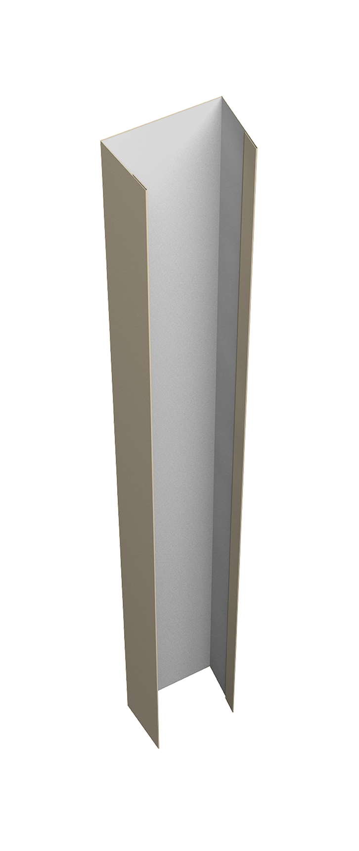 Крепежная планка верхняя Texas 0,5 Satin RAL 1015 светлая слоновая кость (3м)