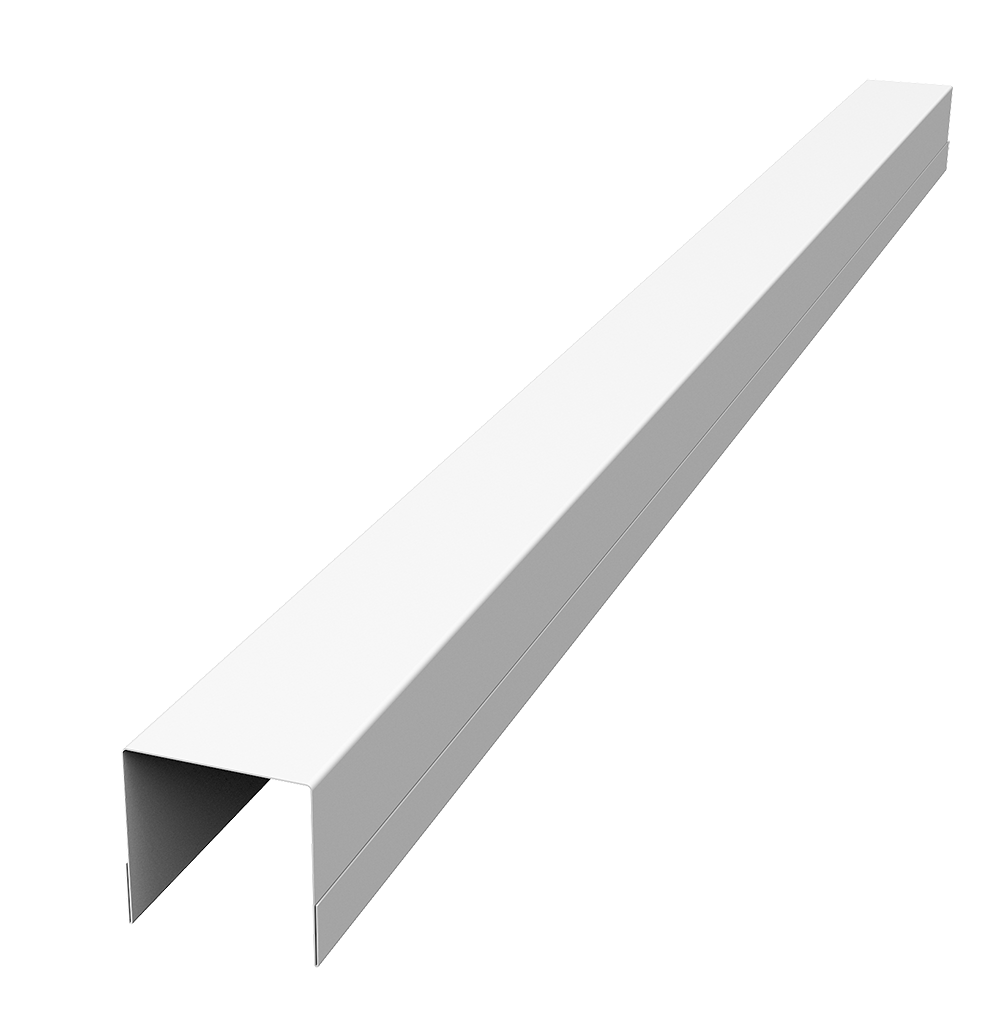 Планка вертикальная обратная для забора жалюзи Palermo 0,45 Drap TX RAL 9003 сигнальный белый (3м)