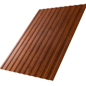 Профнастил С8A v01 0,45 Print Premium с пленкой Golden Wood Fresh TwinColor