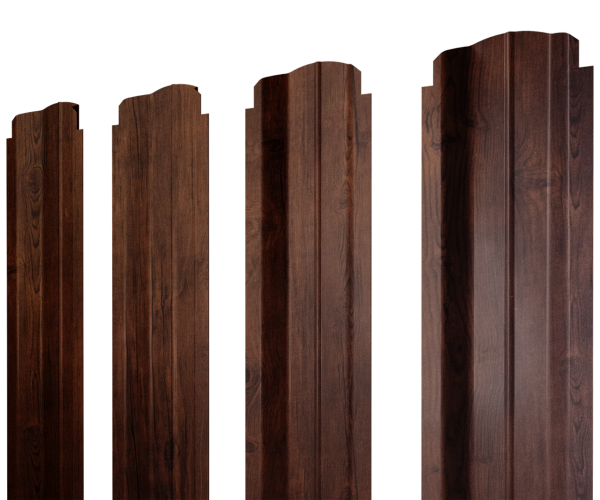 Штакетник П-образный В фигурный 0,4 Print Premium Cherry Wood Fresh TwinColor