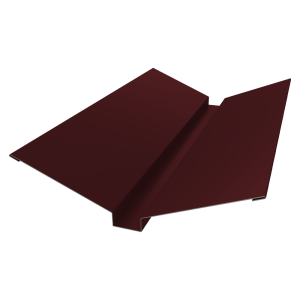 Планка ендовы верхней 115х30х115 0,45 PE-Double с пленкой RAL 3005 красное вино (2м)