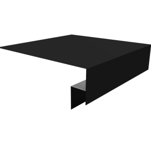 Планка околооконная сложная 200х50х12 (j-фаска) 0,5 Drap TX RAL 9005 черный (2м)