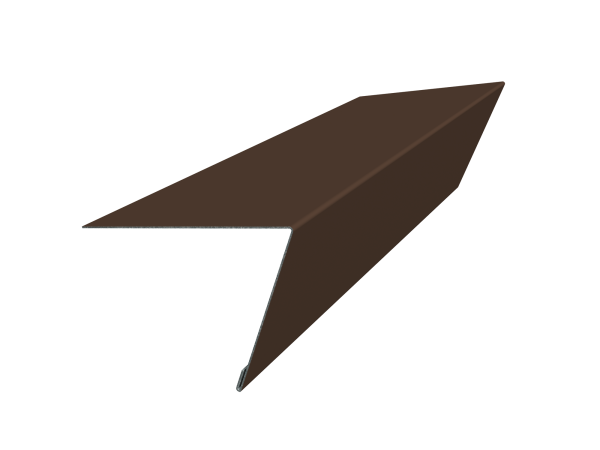 Планка капельник обратный 105х80 Фартук S16 0,4 PE с пленкой RAL 8017 шоколад (3м)