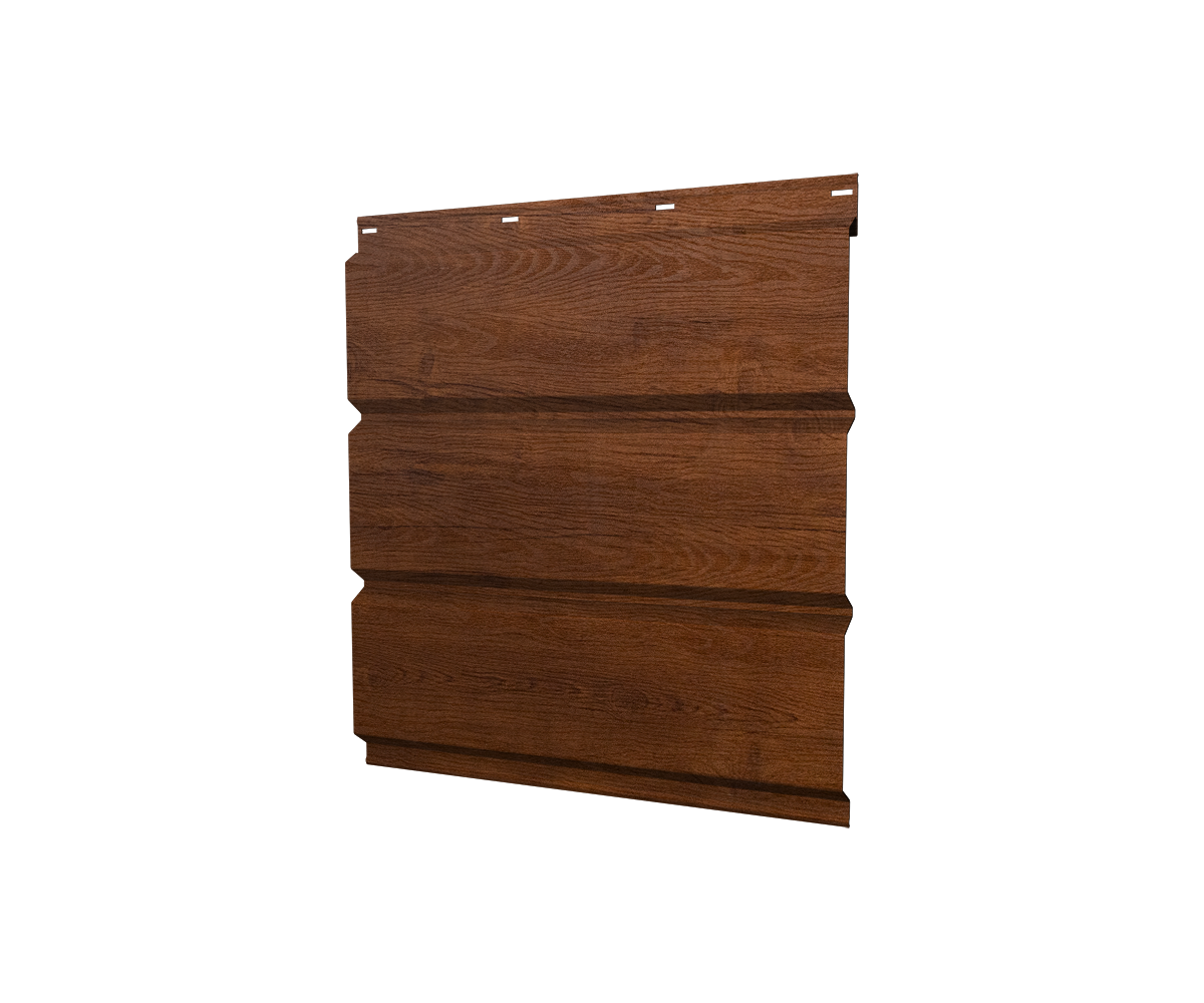 Софит металлический без перфорации 0,45 Print Premium с пленкой Golden Wood Fresh TwinColor