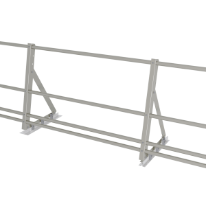 Ограждение кровельное со снегозадержателем на фальц Optima 0,65х2м RAL 7038