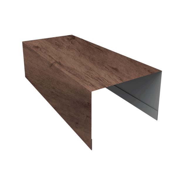 Крышка для забора из сайдинга ЭкоБрус 0,45 Print Premium Almond Wood Fresh (3м)